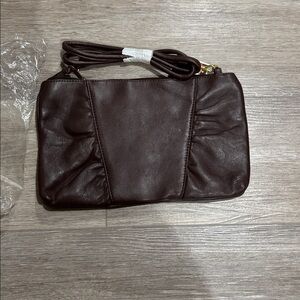 Brown Genuine  Leather Shoulder Bag